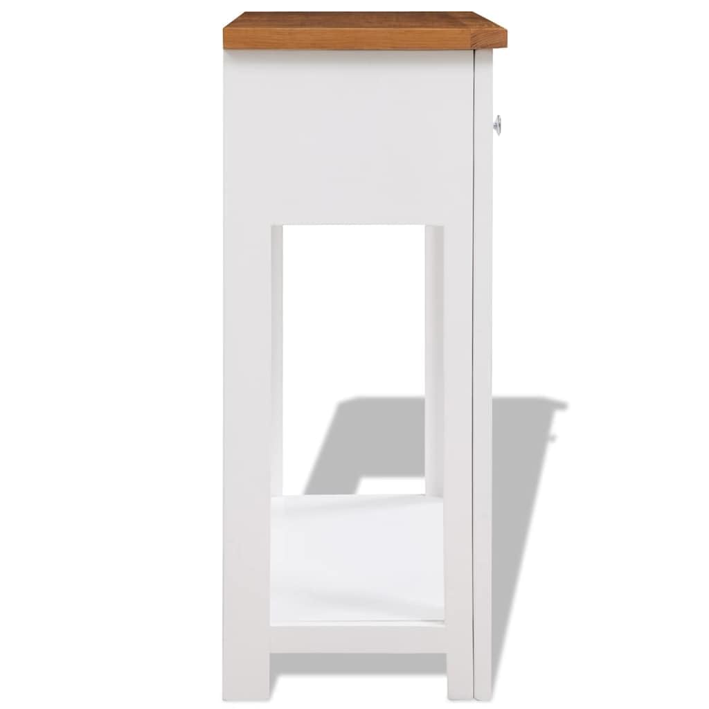 Solid Oak Wood Console Table J496159