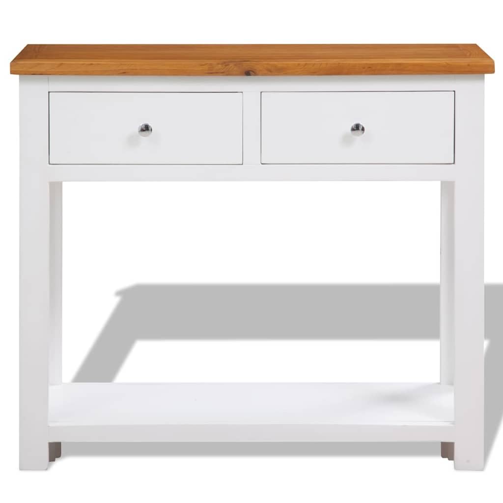 Solid Oak Wood Console Table J496159