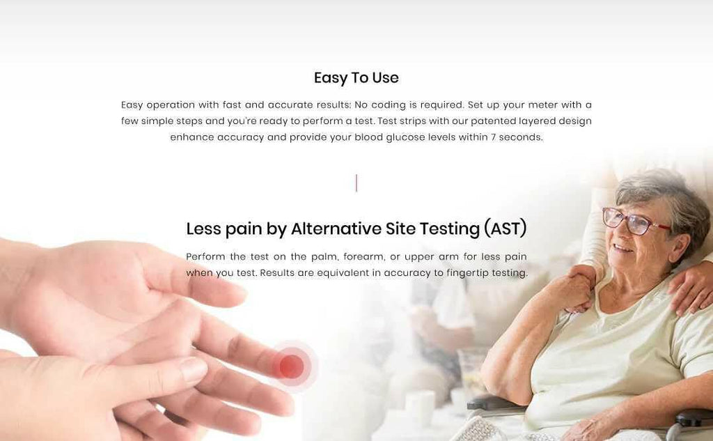Talking Glucometer Diabetes Testing Kit with 100 Test Strips and 100 Lancets L166