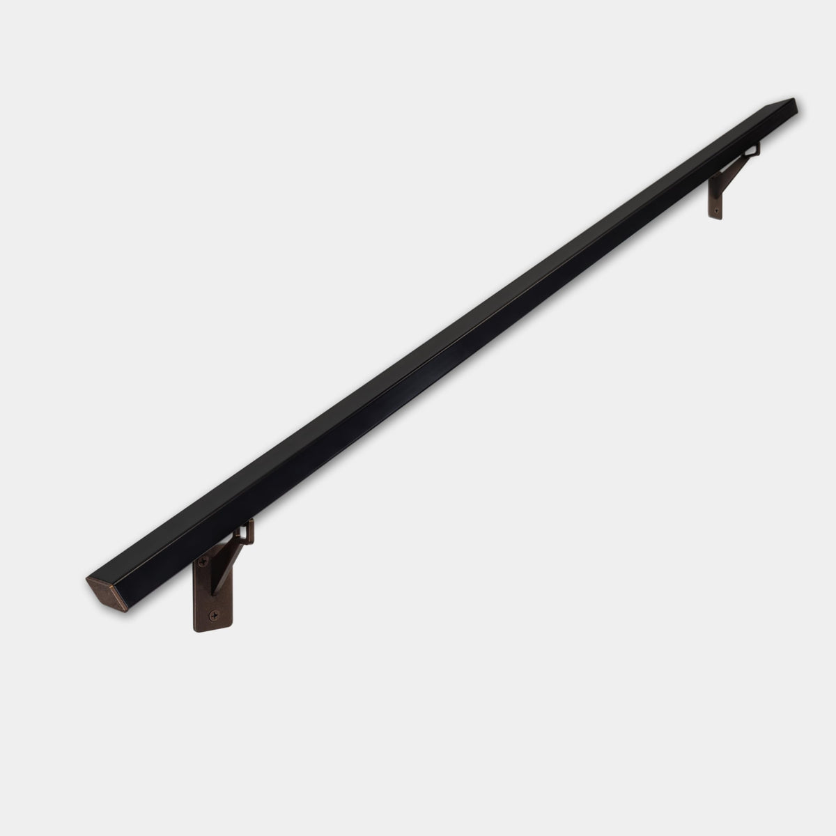 Aluminum Stair Handrail with Stainless Steel Brackets, 6 Feet D178079