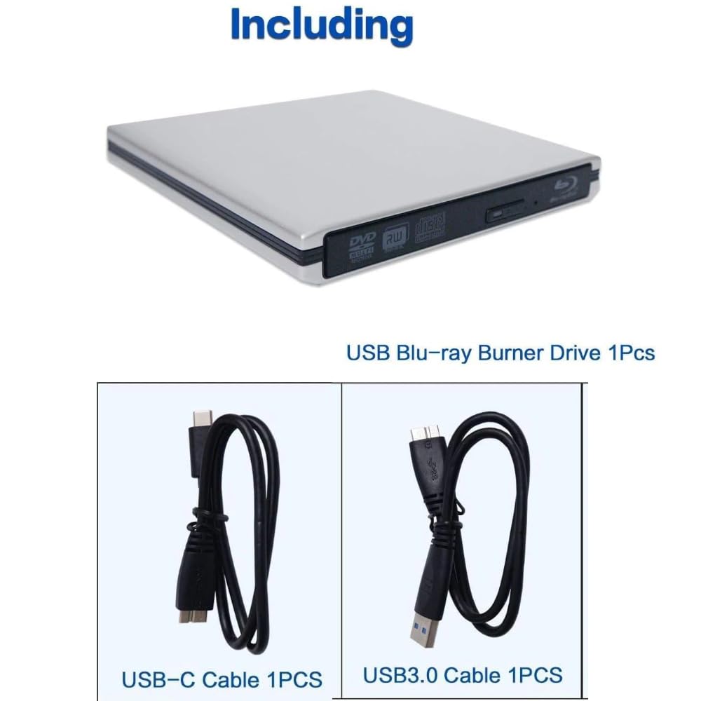 Aluminum External USB 3.0 and USB C 4K Blu-Ray Writer M311