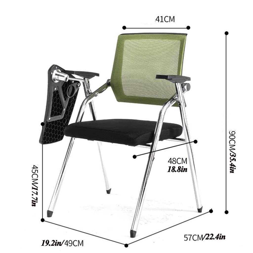 Orange Mesh Foldable Student Chair with Desk and Cup Holder R8349