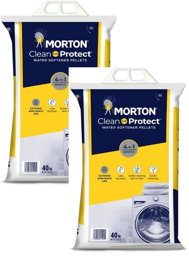 Water Softener Salt Pellets, 40 LB Bag (2) U795316
