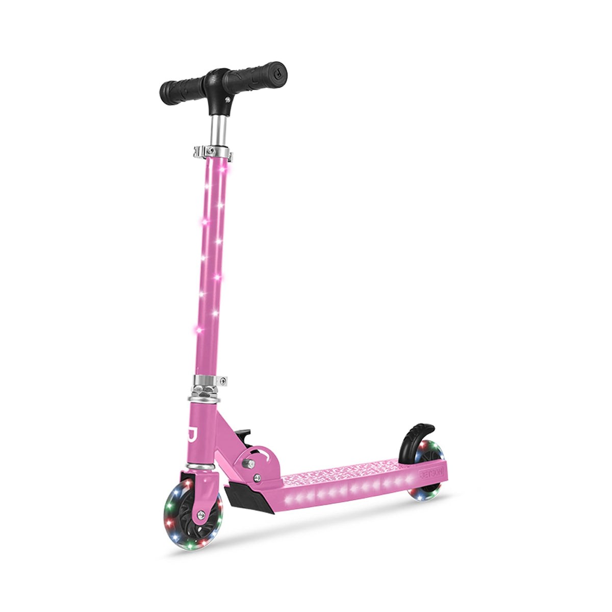 2-Wheel Light-Up Kick Scooter with Adjustable Handlebar and Rear Brake L7622