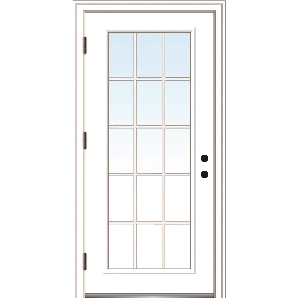 Primed Right Hand Outswing Prehung Steel Door 36"x80" O460375