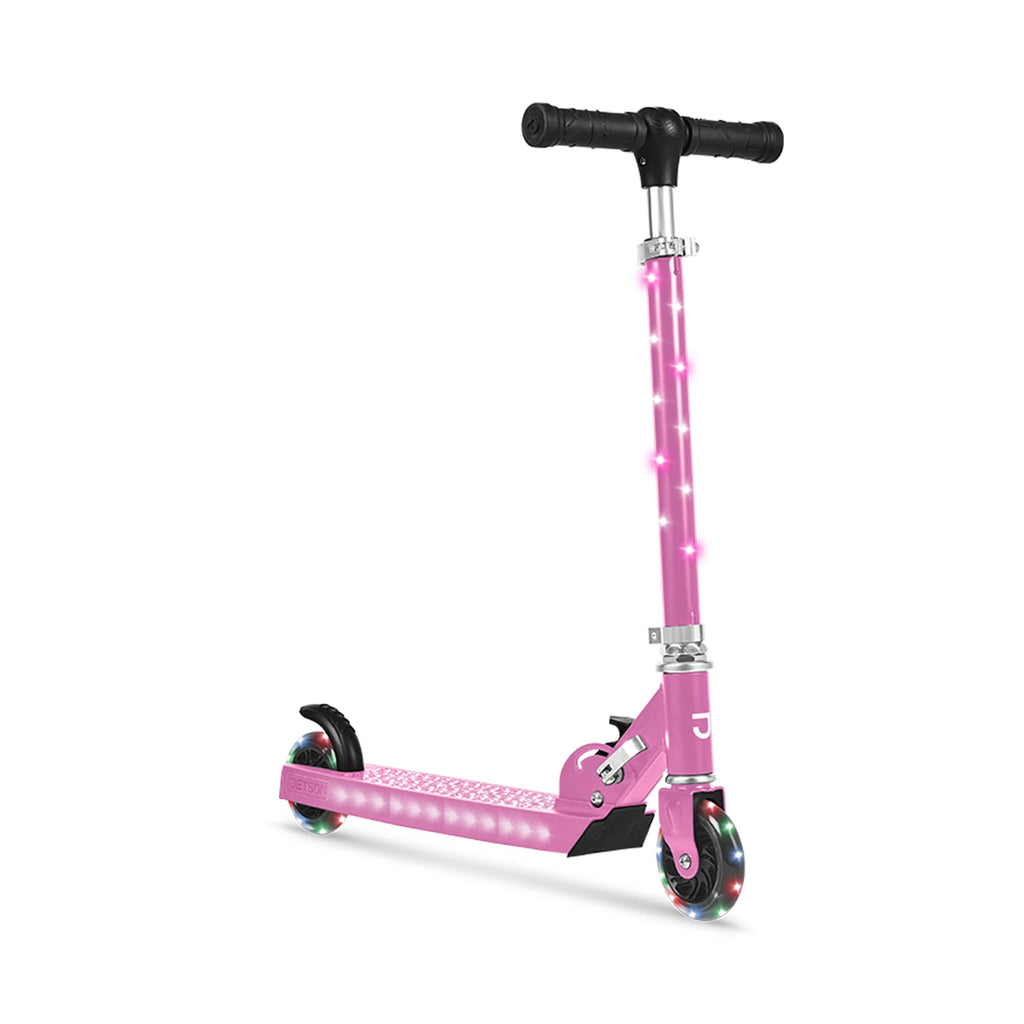 2-Wheel Light-Up Kick Scooter with Adjustable Handlebar and Rear Brake L7622