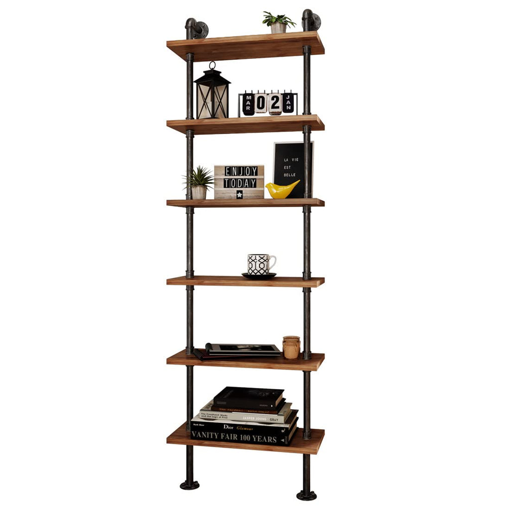 Industrial Pipe 6 Tier Bookshelf C974