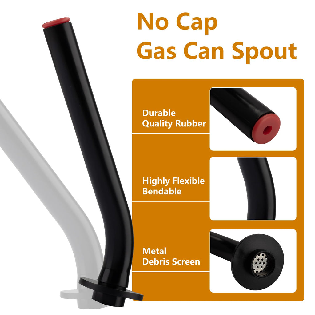 Gas Can Spout with Rubber Stopper F1481