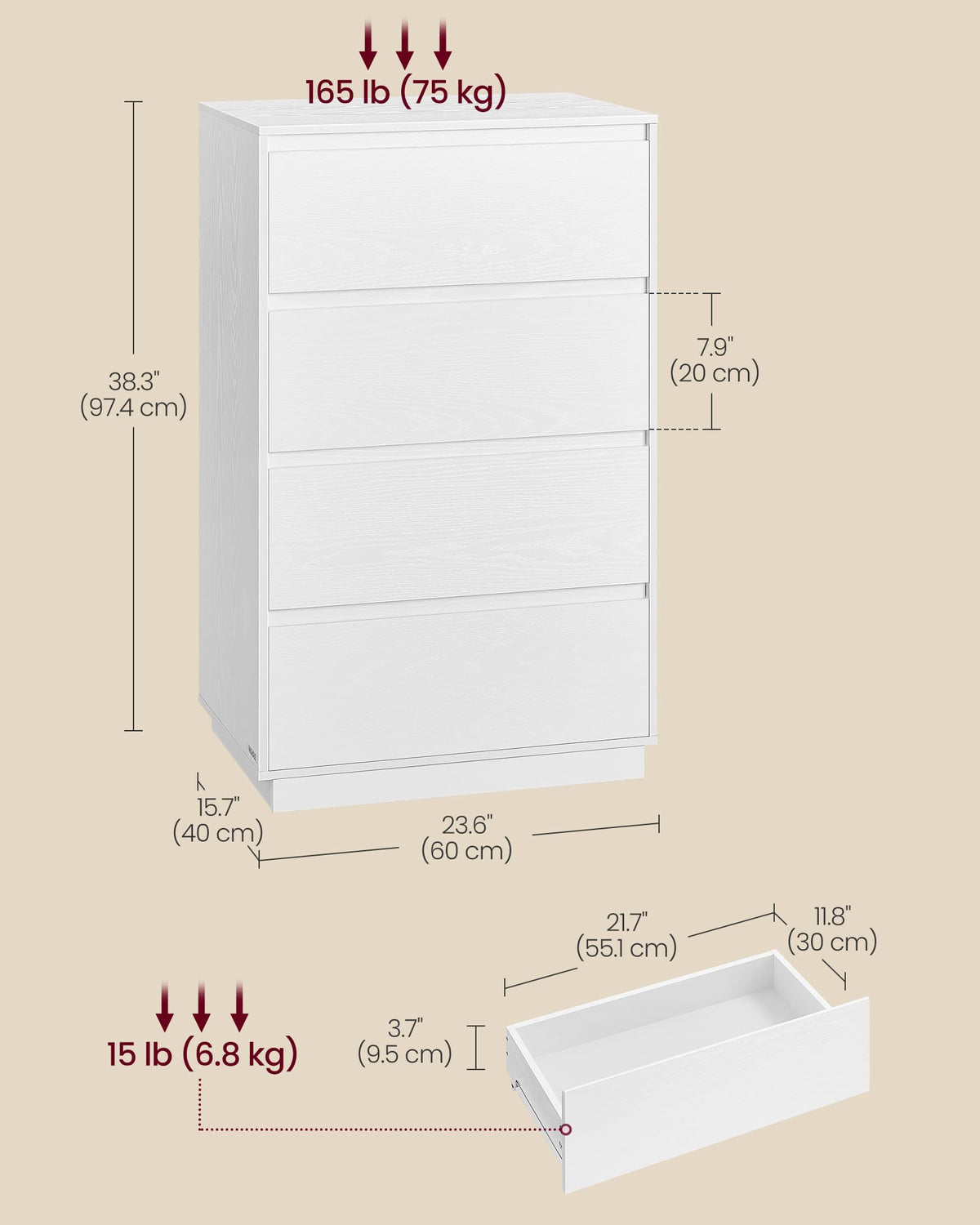 4-Drawer Dresser D759