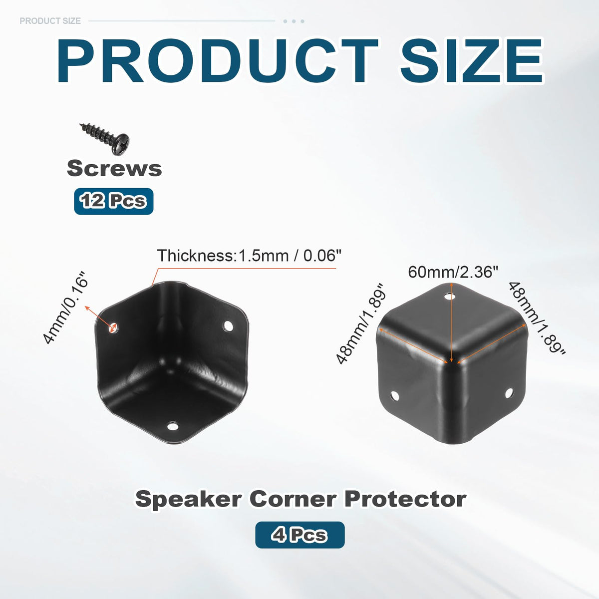 4 Pcs Metal Speaker Cabinet Corners Protector V298