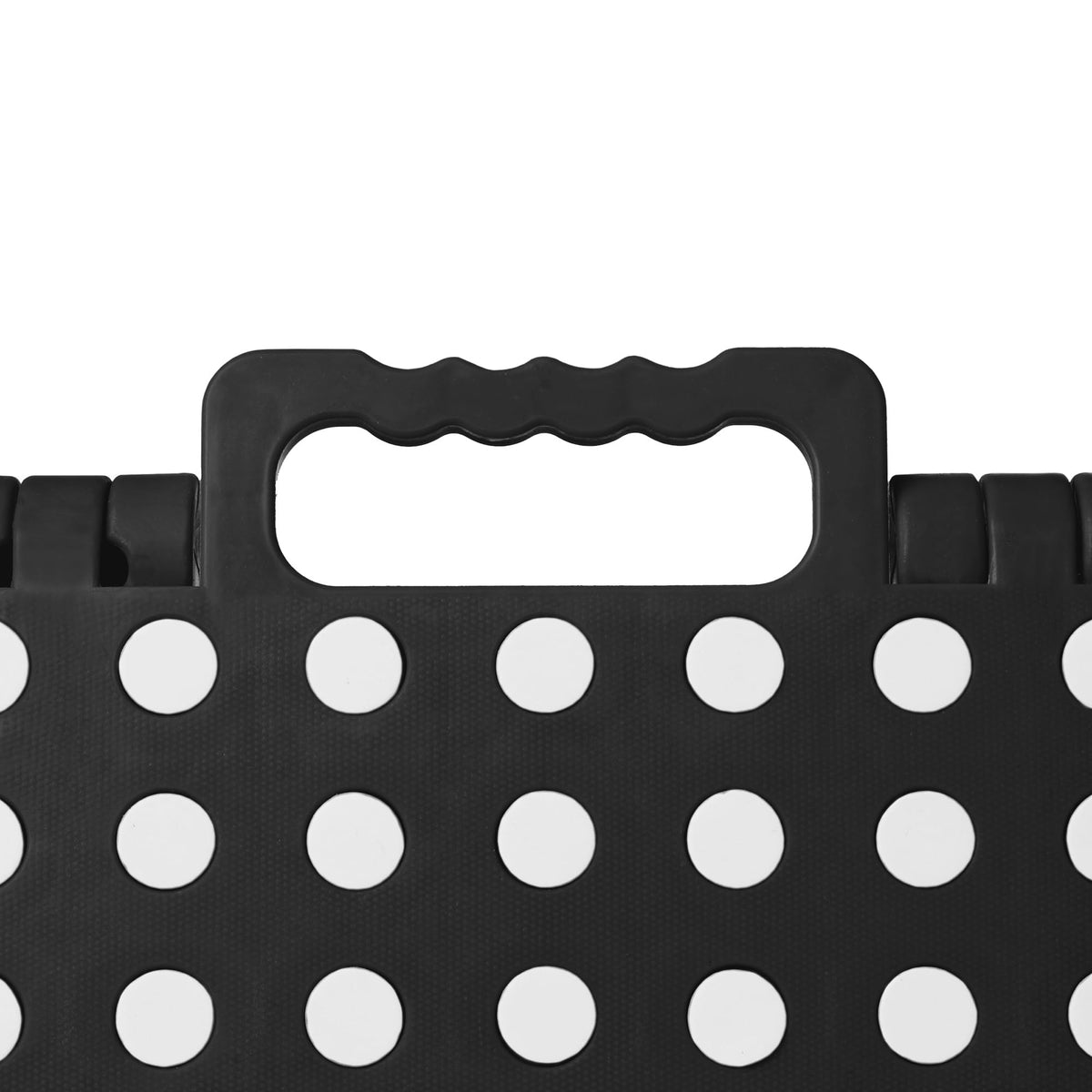 Black Set of 2 Folding Plastic Step Stool with Handle Y5250
