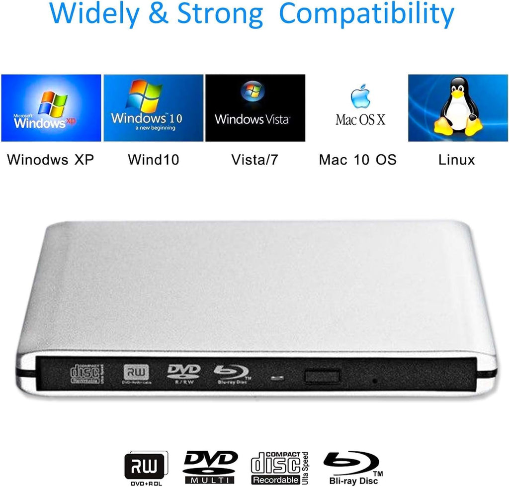 Aluminum External USB 3.0 and USB C 4K Blu-Ray Writer M311