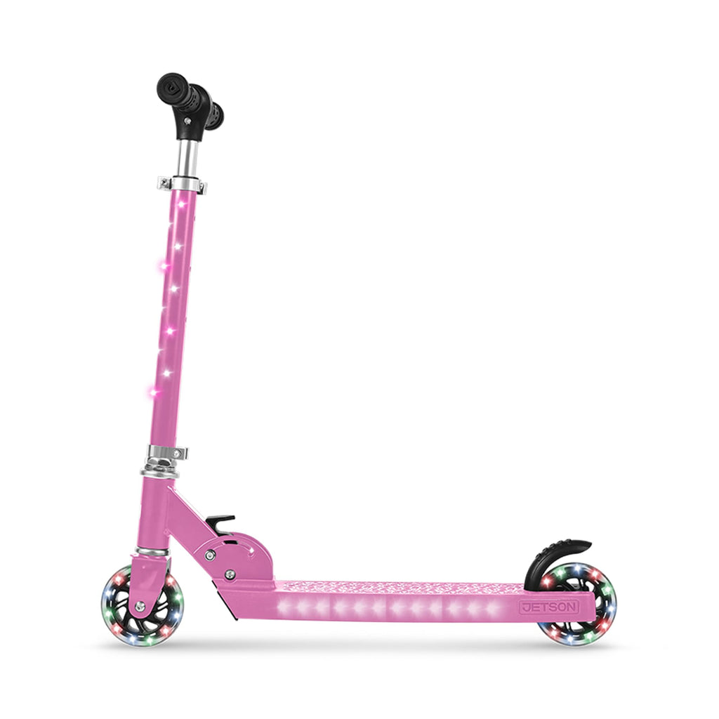 2-Wheel Light-Up Kick Scooter with Adjustable Handlebar and Rear Brake L7622