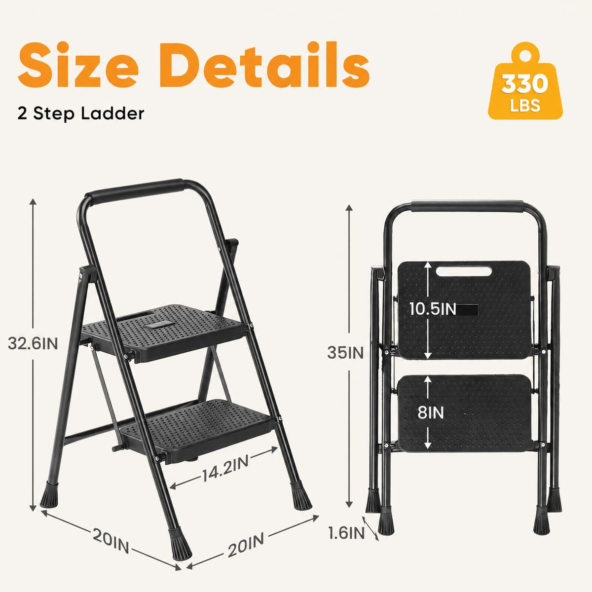 Two Step Ladder with Safety Lock Z81541