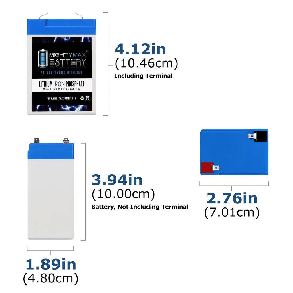 6V 4.5AH Lithium Replacement Battery V319