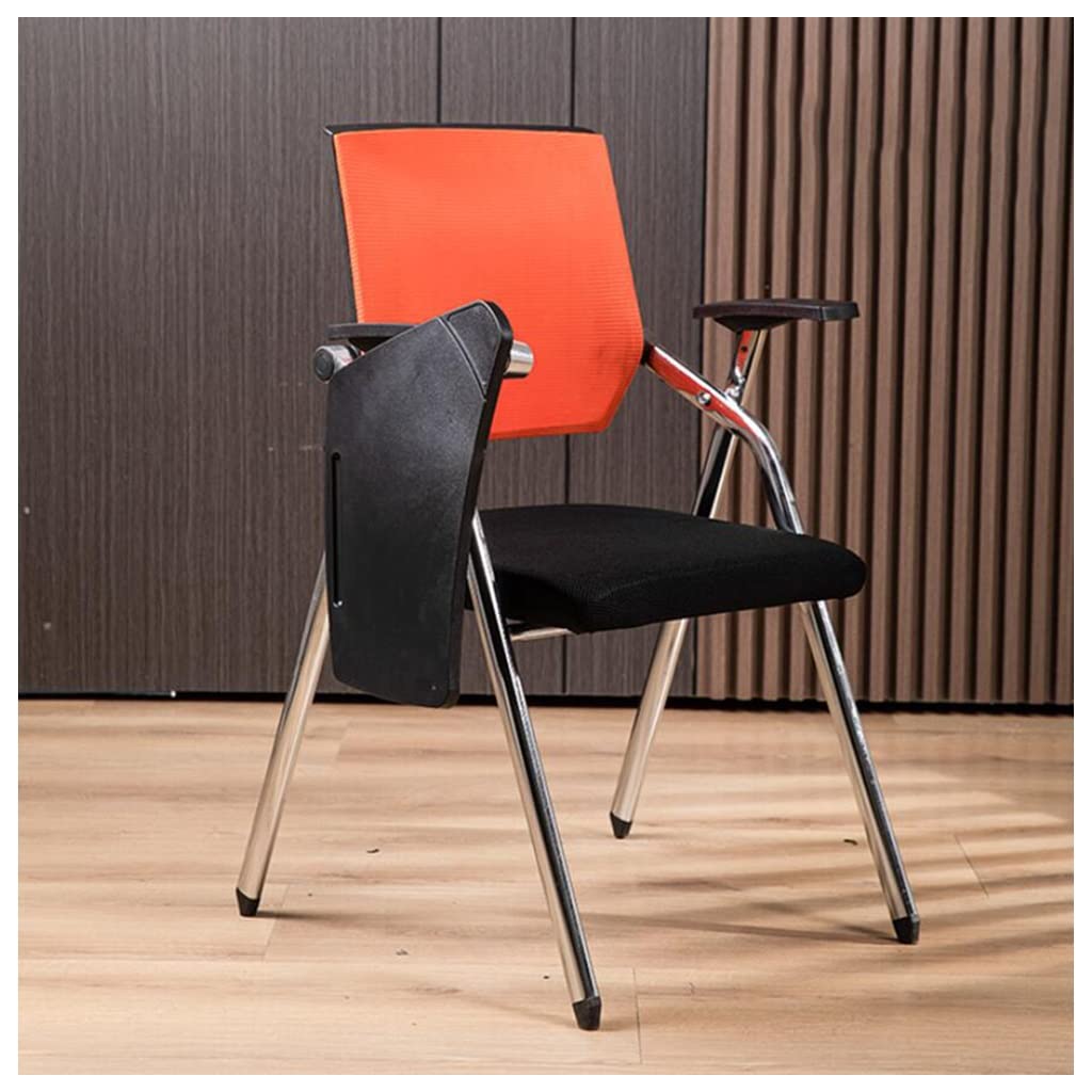 Orange Mesh Foldable Student Chair with Desk and Cup Holder R8349