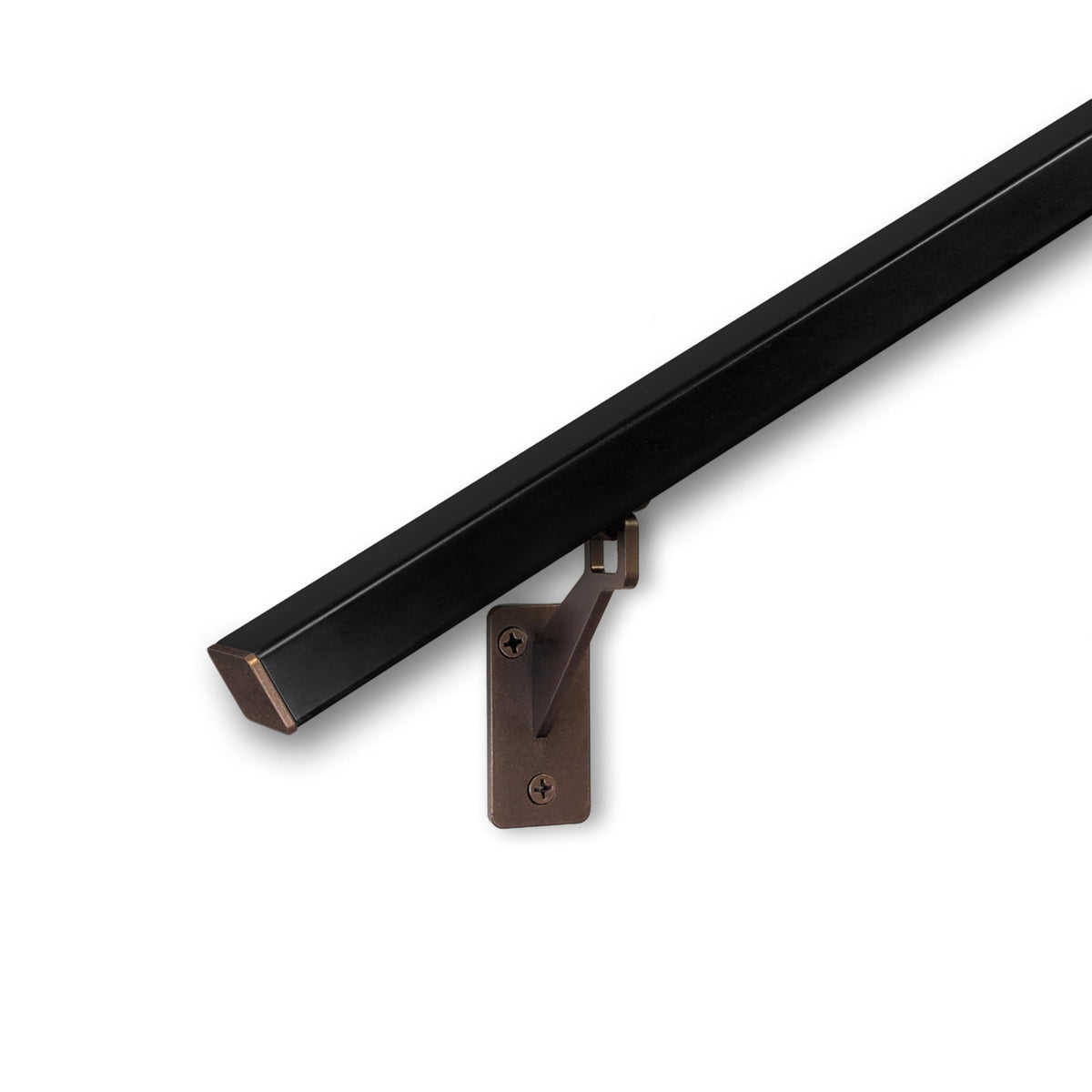 Aluminum Stair Handrail with Stainless Steel Brackets, 6 Feet D178079
