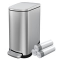 2.6 Gallon Stainless Steel Step Trash Can with Lid E4080