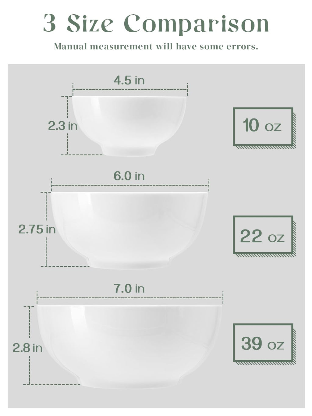 White Ceramic Bowls Set of 4 V763