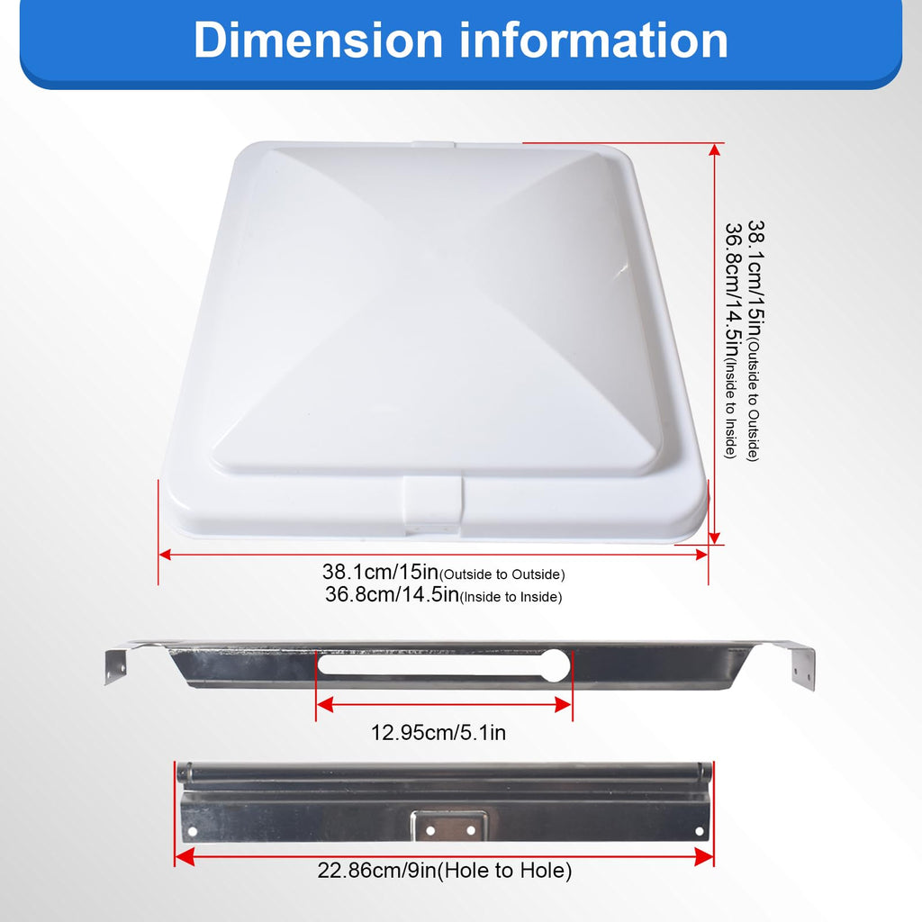 14"x14" RV Roof Vent Cover, 2-Pack E336