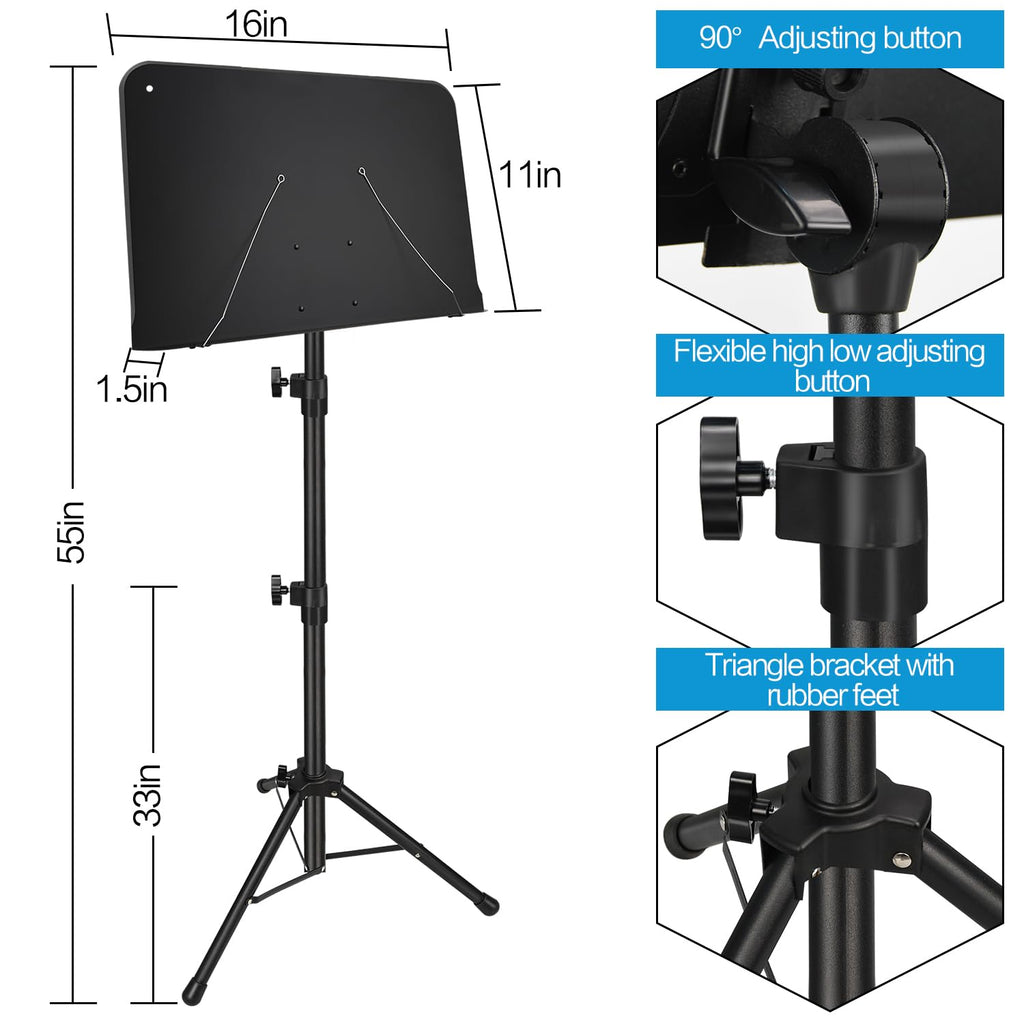Adjustable Sheet Music Stand with Carry Bag X58461