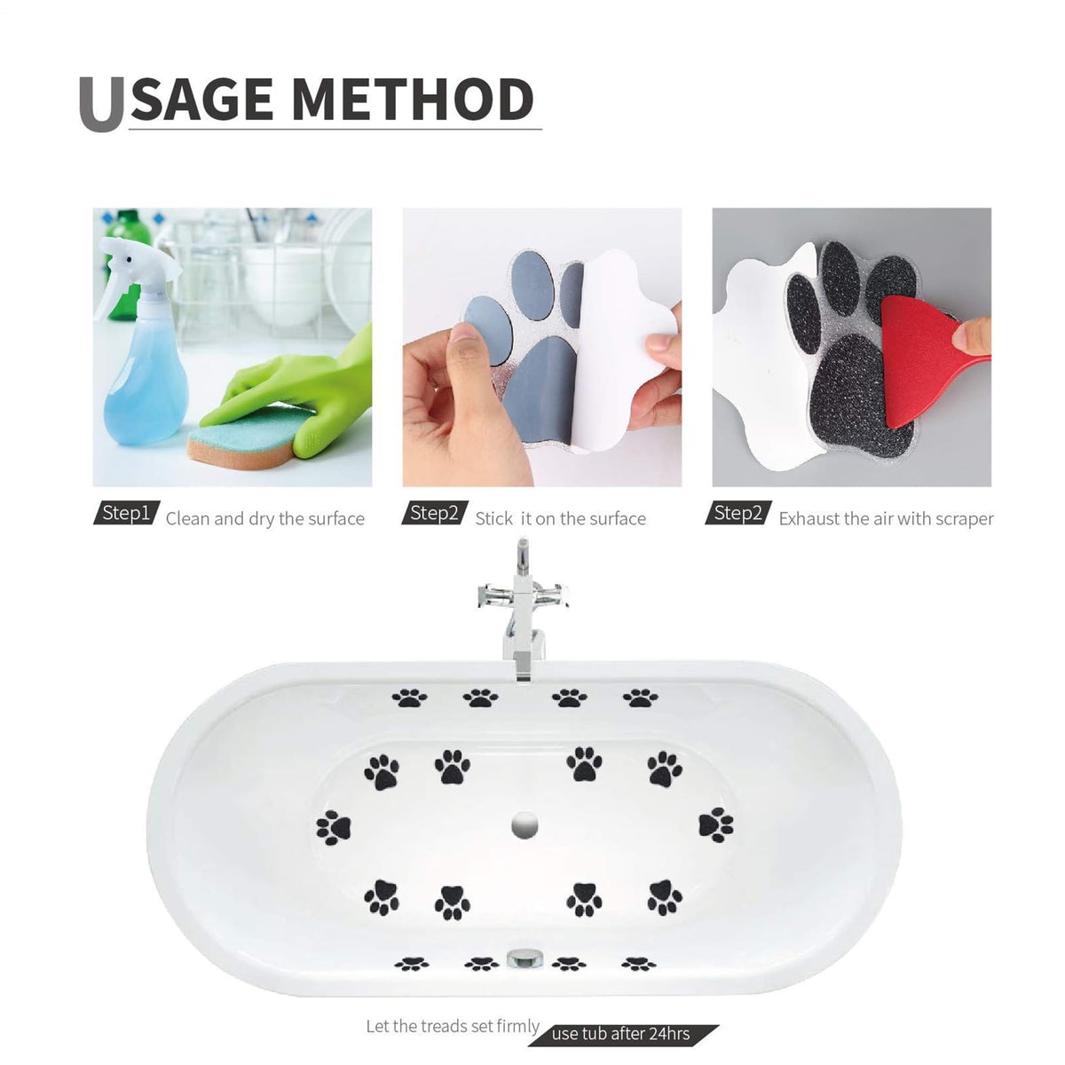 Non Slip Bathtub Stickers 20 Piece B2797