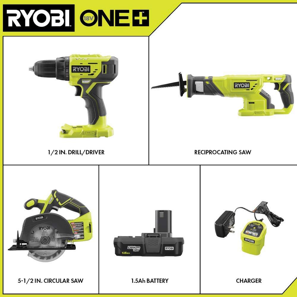 18V Cordless 3-Tool Combo Kit with Battery and Charger C6734