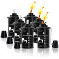 6 Pack 12 oz Refillable Torch Canisters with Wicks and Covers U182075