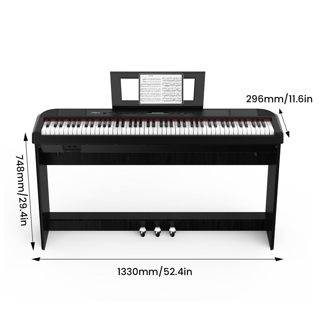 88-Key Weighted Hammer Action Digital Piano with Stand, Headphones, Carrying Case & Power Adapter Z930