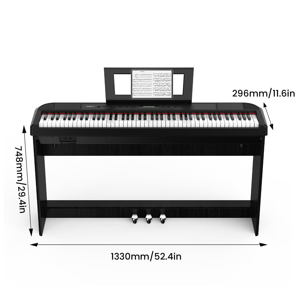 88-Key Weighted Hammer Action Digital Piano with Stand, Headphones, Carrying Case & Power Adapter Z930