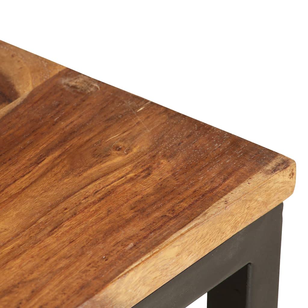Brown Set of 2 Solid Sheesham Wood Rectangular Nesting Coffee Table F5381