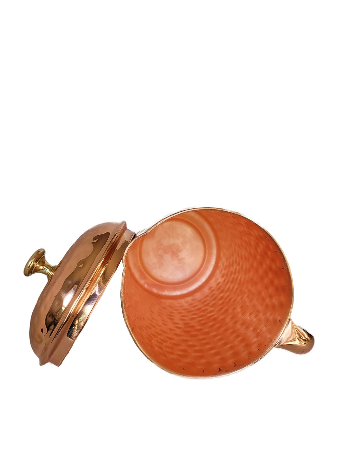 Half Gallon Hammered Pure Copper Pitcher with Lid U38850