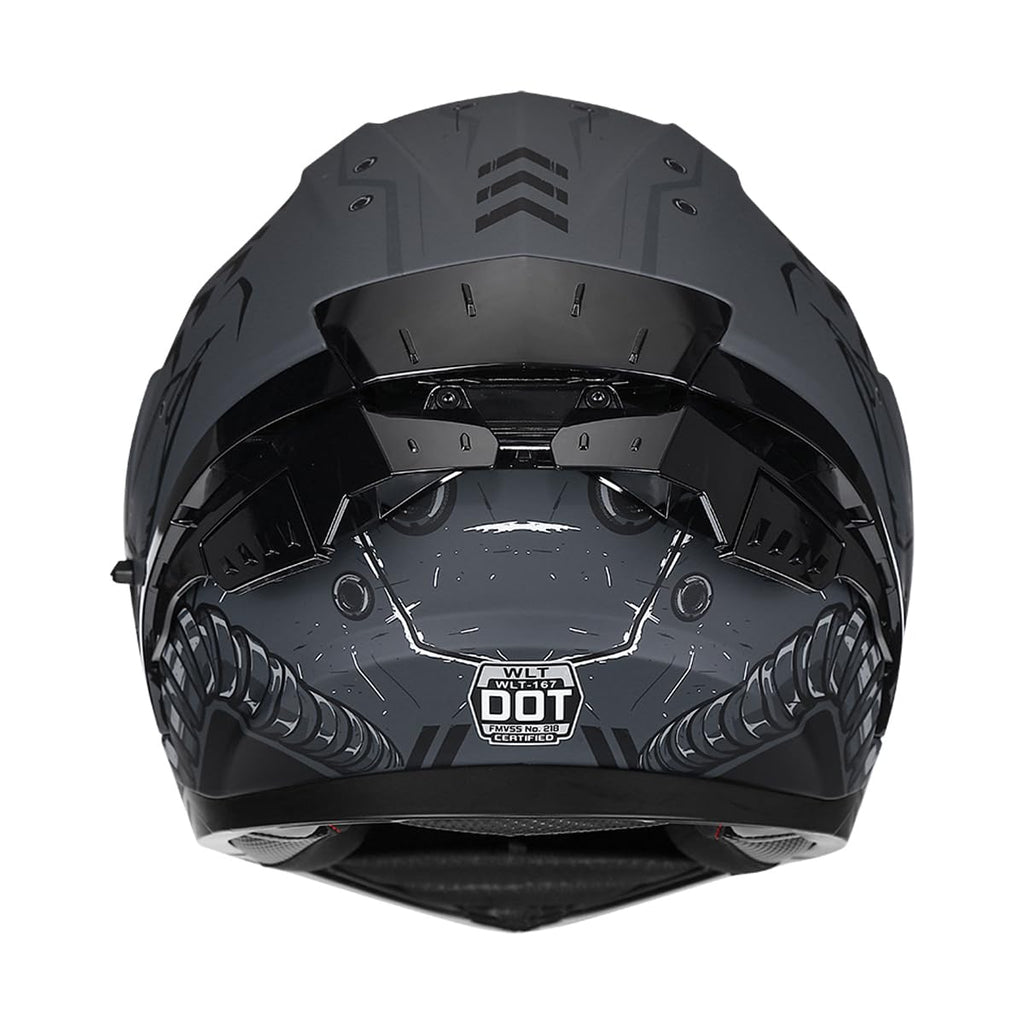 Full Face Flip Up Motorcycle Helmet Dual Visor DOT Approved P7444