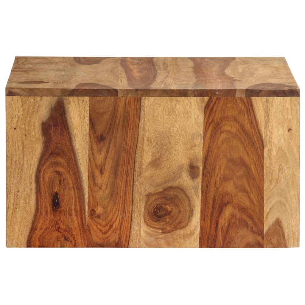 Brown Set of 2 Solid Sheesham Wood Rectangular Nesting Coffee Table F5381