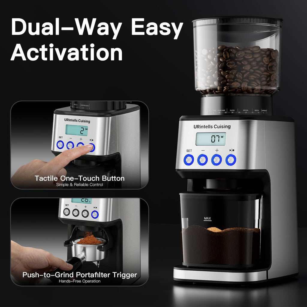 Silver Conical Burr Coffee Grinder T88724