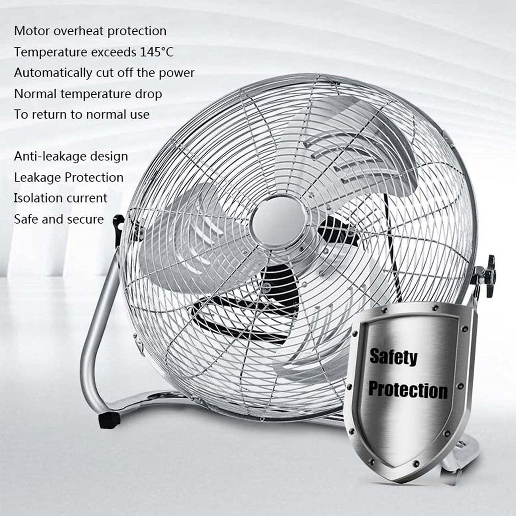 18 Inch 3 Speed Adjustable Tilt Metal Floor Fan O898