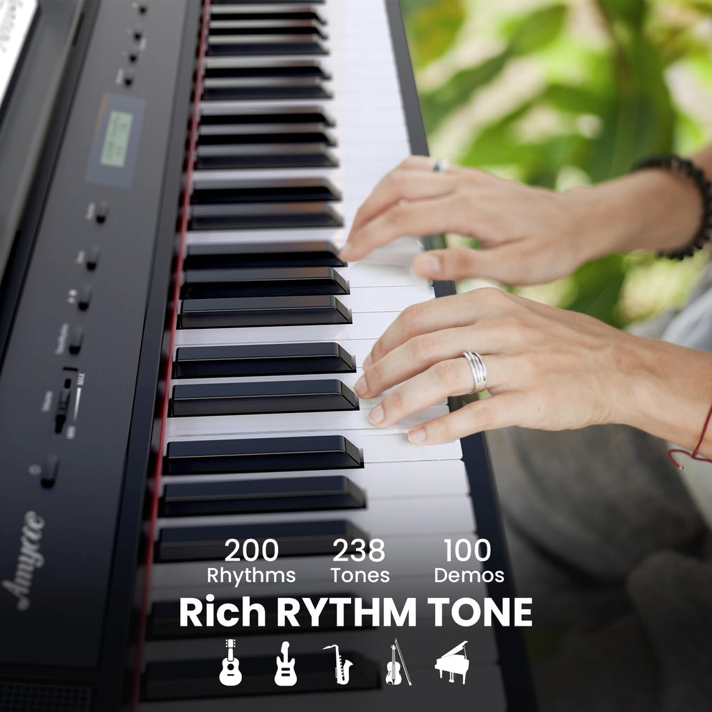 88-Key Weighted Hammer Action Digital Piano with Stand, Headphones, Carrying Case & Power Adapter Z930