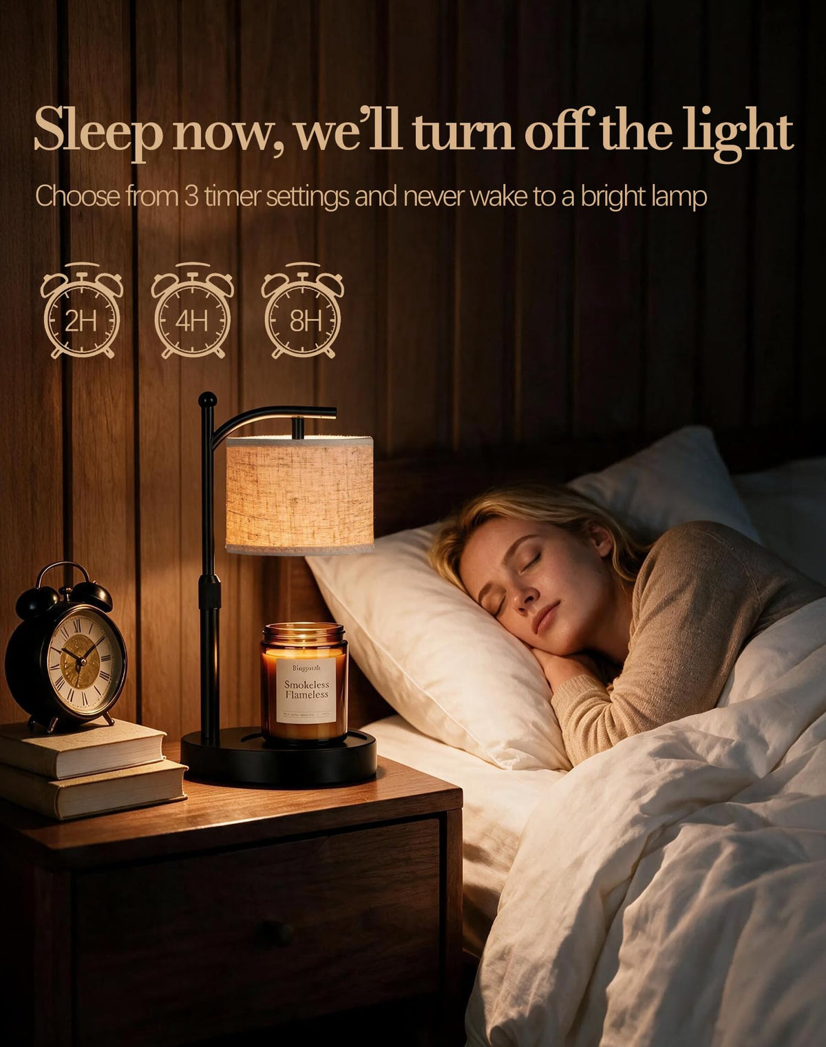 Adjustable Height Candle Warmer Lamp with Timer & Dimmer K9326