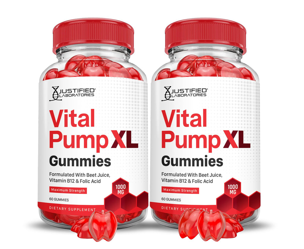 Vital Pump XL Performance Gummies 1000MG Beet Juice B12 Vegan Non GMO 120 Gummys U571