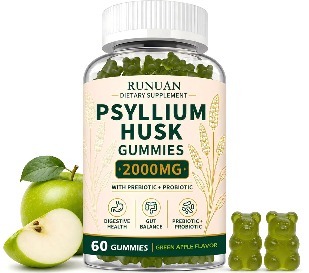 Sugar Free Psyllium Husk Gummies 2000mg 60 Count V98967