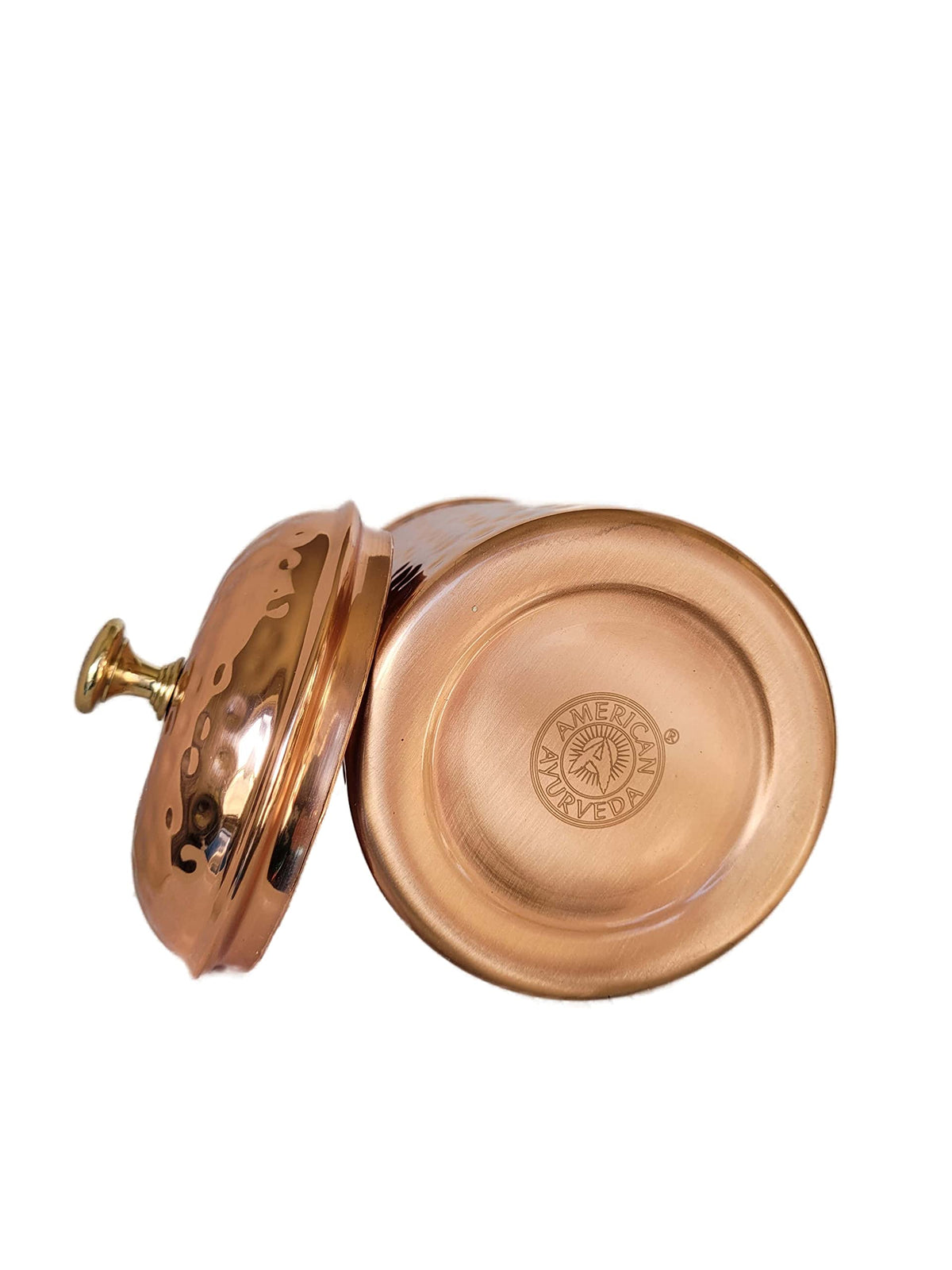 Half Gallon Hammered Pure Copper Pitcher with Lid U38850