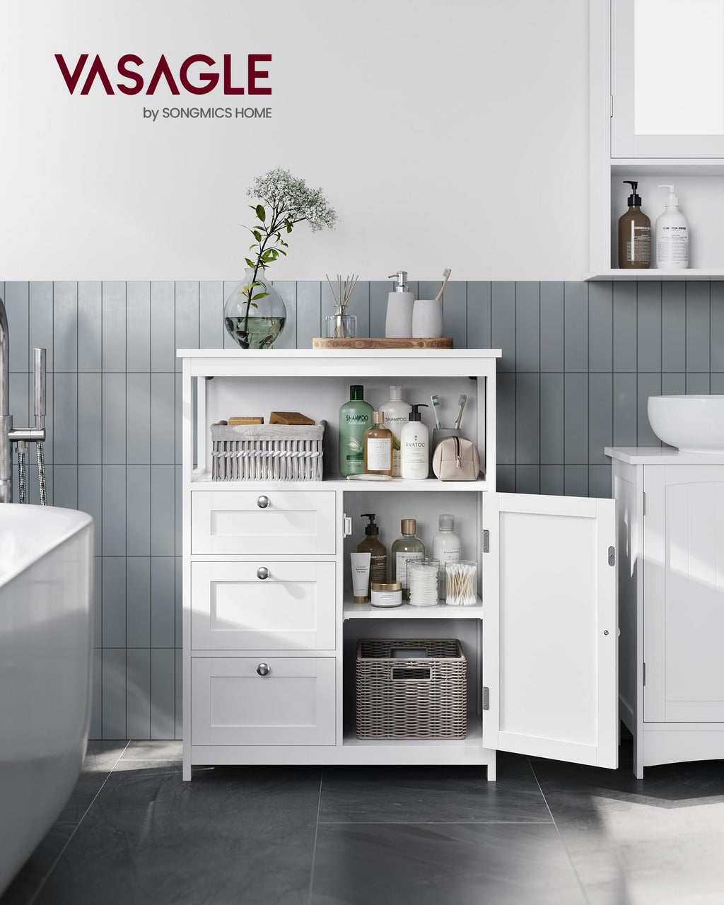 Bathroom Storage Cabinet with 3 Drawers C9848