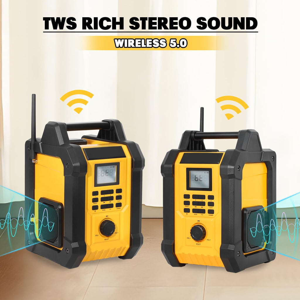 Portable Waterproof AM/FM Jobsite Radio Speaker O145533