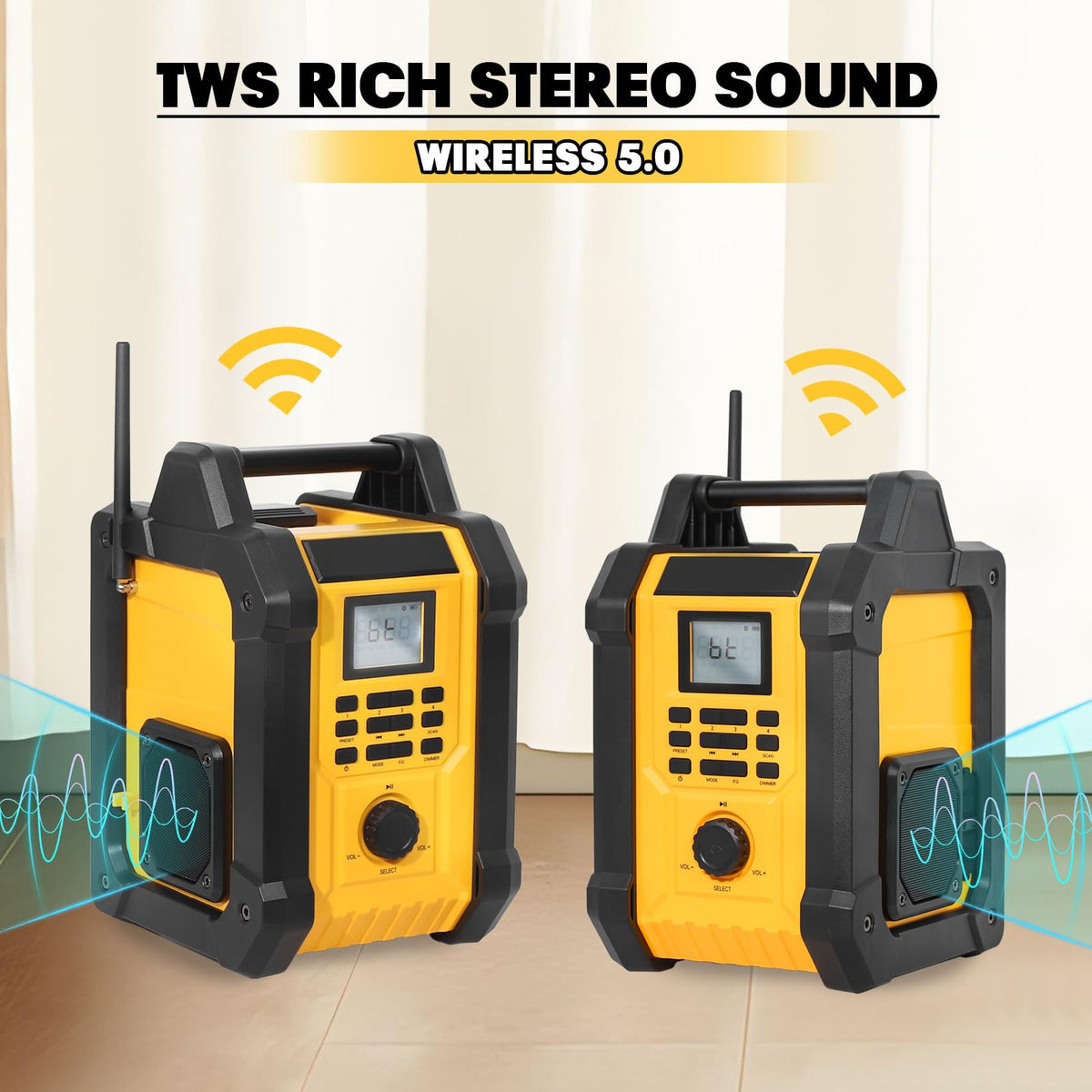 Portable Waterproof AM/FM Jobsite Radio Speaker O145533