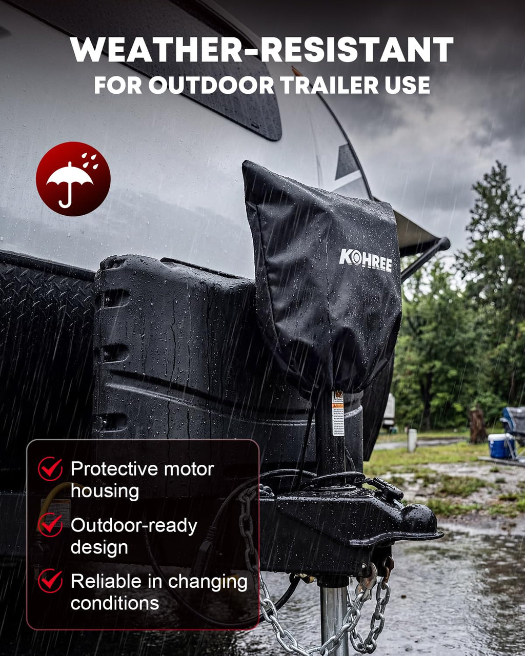 Electric Trailer Jack 9000 lbs 12V A-Frame E588