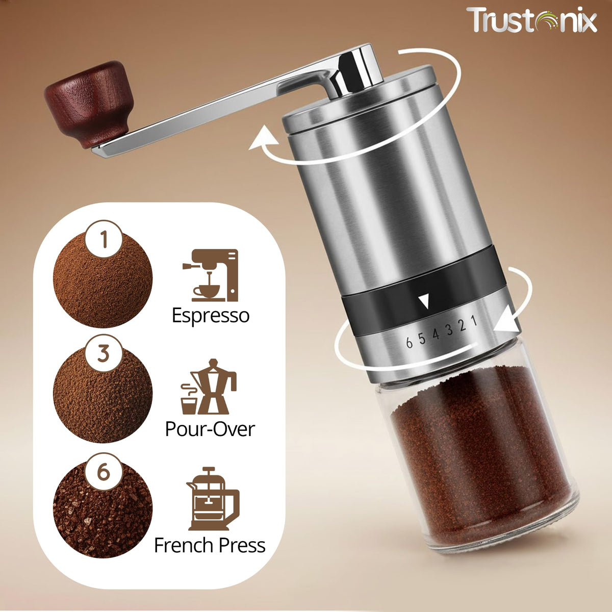 Manual Portable Hand Coffee Grinder H34087