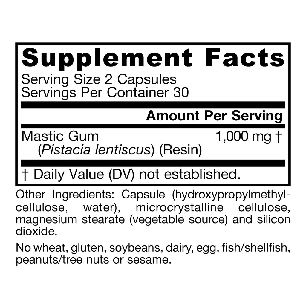 Mastic Gum 1000mg 60 Capsules E574980
