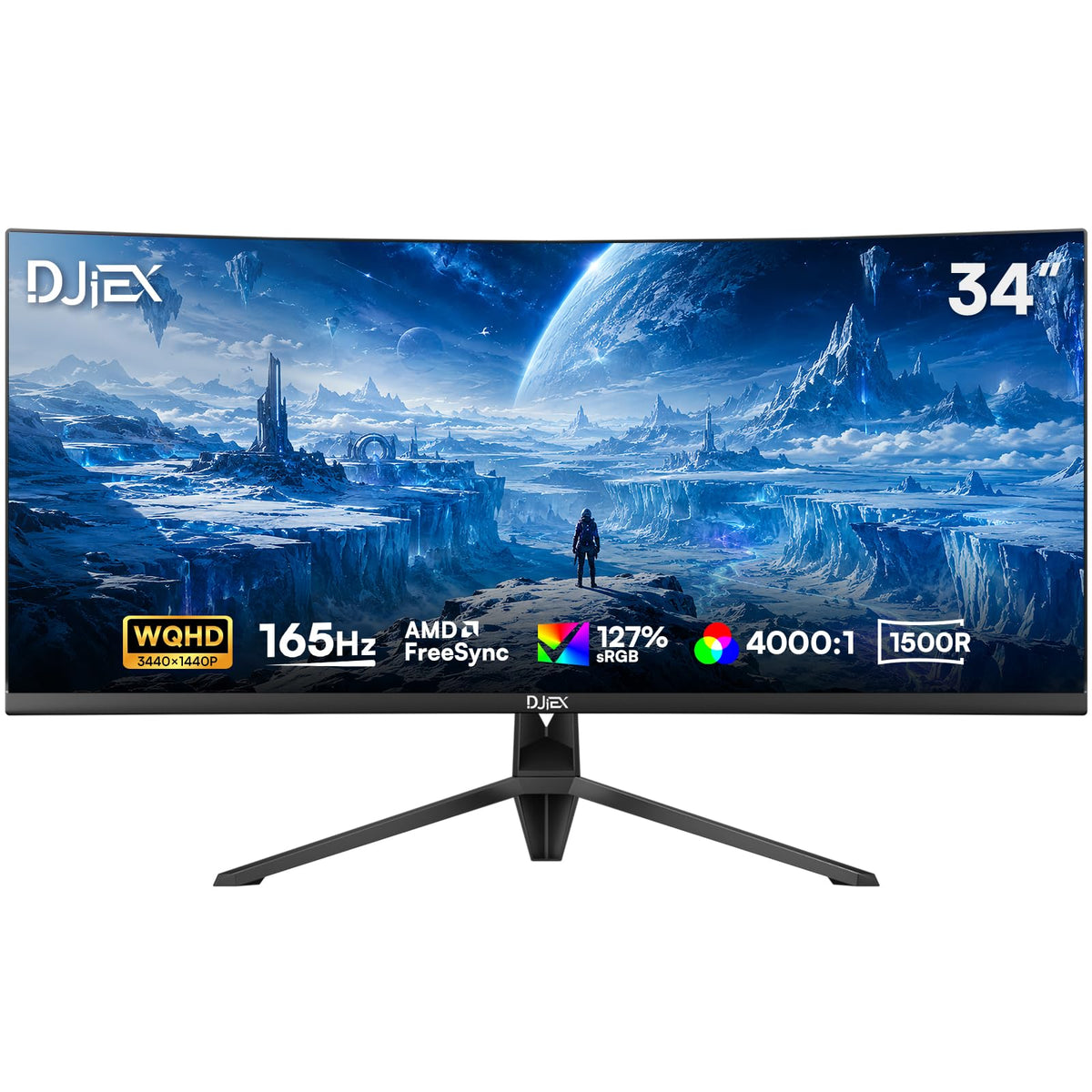 34 Inch Ultrawide Curved Gaming Monitor WQHD 165Hz 1500R Y3835