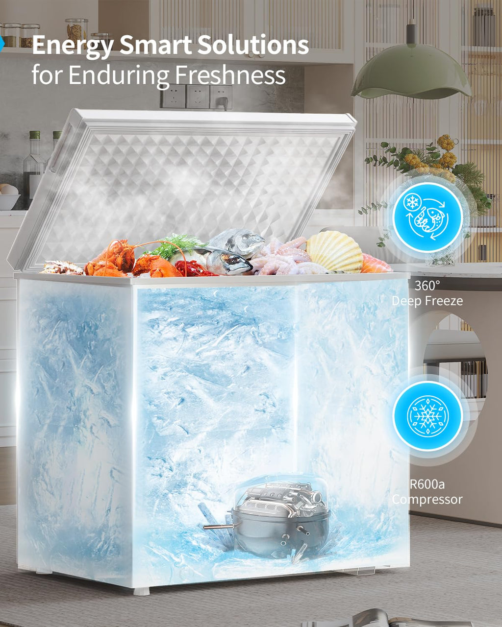 12.0 Cubic Feet White Chest Freezer Q863422