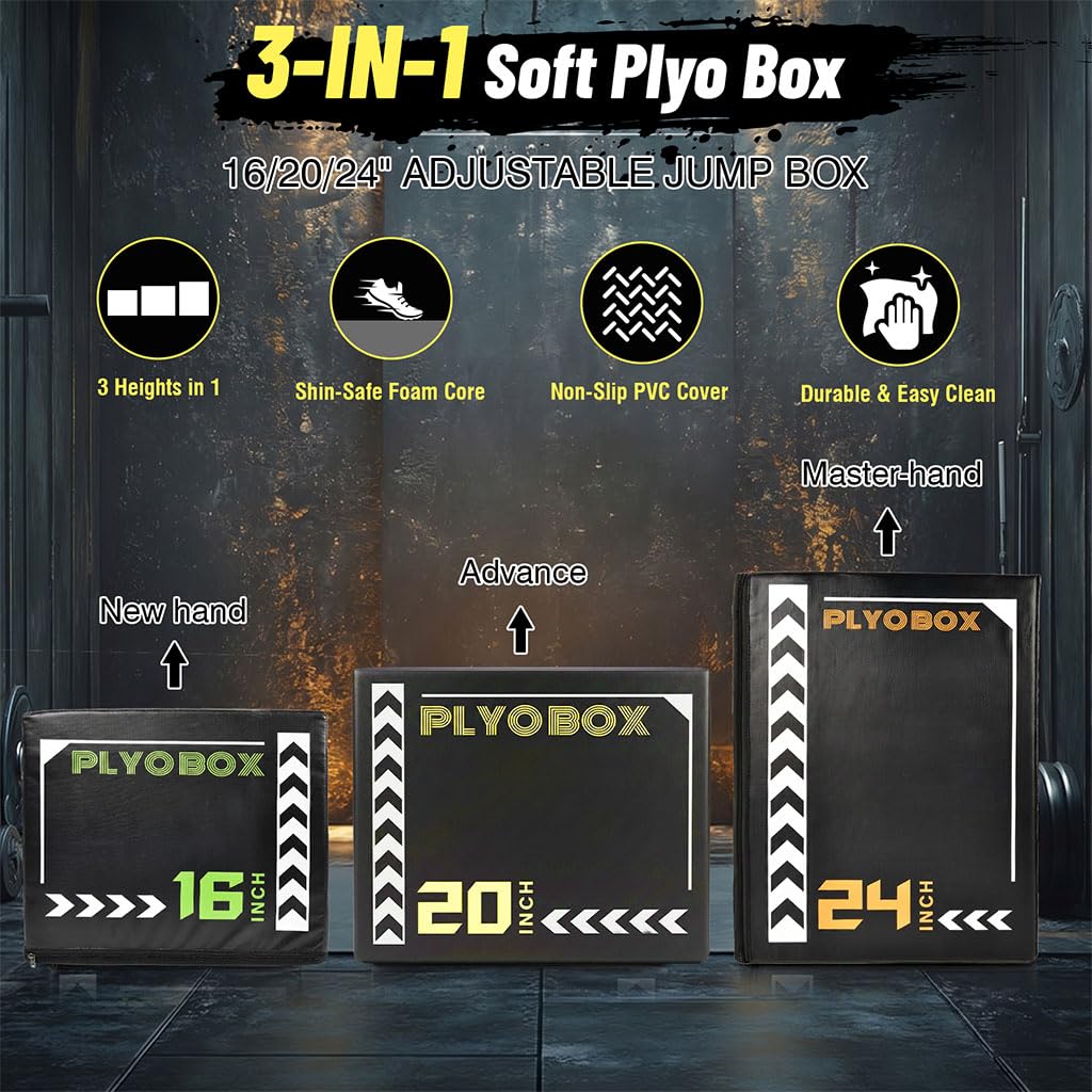 3-in-1 Plyometric Jump Box F74364